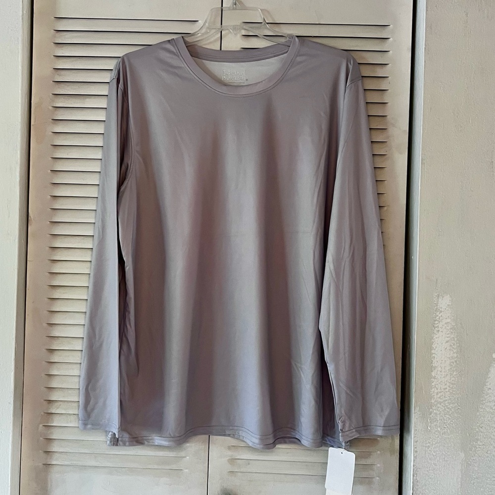 Island Beach Lifestyle Apparel Gray Long Sleeve Shirt